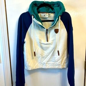 Wanakome hooded crop sweatshirt